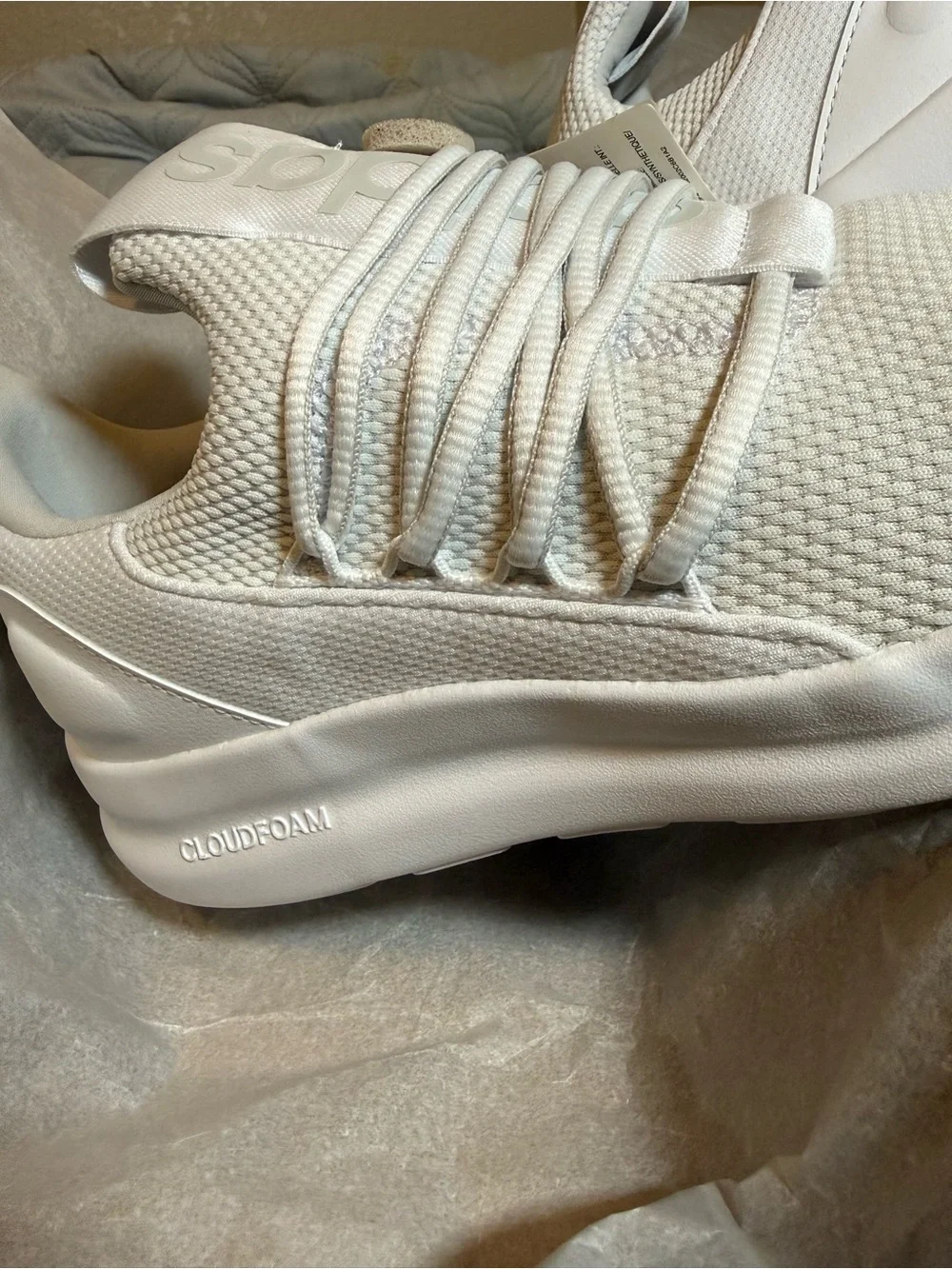 Adidas Lite Racer Adapt 7.0 Cloudfoam Triple White NWT Size 10